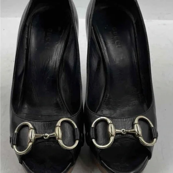 Gucci Horsebit Leather Platform Heels With COA - Picture 2 of 6
